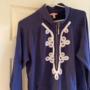 Lily Pulitzer half zip pull over navy